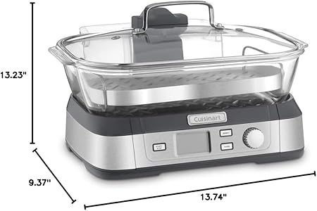 Cuisinart STM-1000 Digital Cook Fresh Digital Glass Steamer, Stainless Steel