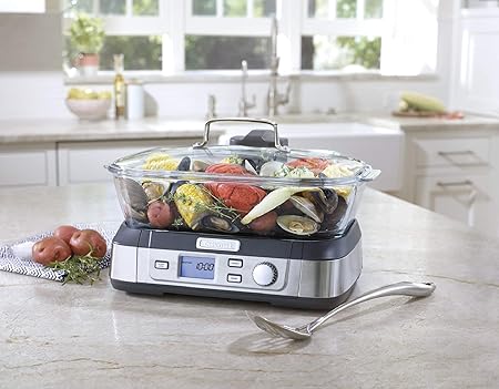 Cuisinart STM-1000 Digital Cook Fresh Digital Glass Steamer, Stainless Steel